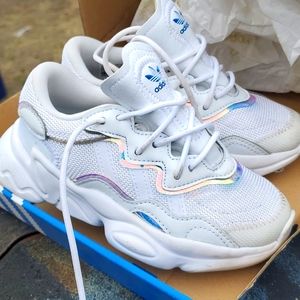 White and Silver Adidas